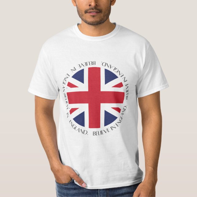 T-shirt Vêtements patriotiques drapeau d'Angleterre (Devant)