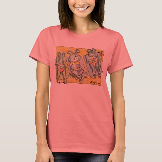 T-Shirt / Vêtements personnalisés Bunnies Plage (Devant)