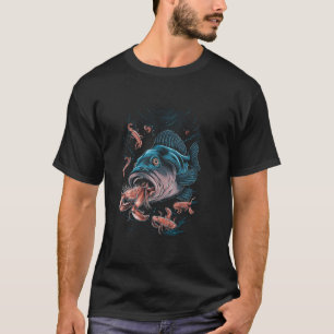 T-shirt Vêtements pour amateur de pêche Pêcheur attrapant 