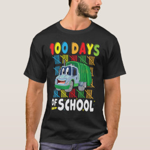 T-shirt Vêtements pour camions à ordures pour 100 jours d'