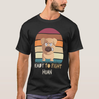 T-shirt Vêtements pour chien et chat Prêt à se battre Huan