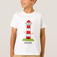Vêtements pour enfants marins | Maine phare cartoo