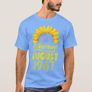 T-shirt Vêtements pour femmes tournesol Vintage août 1967