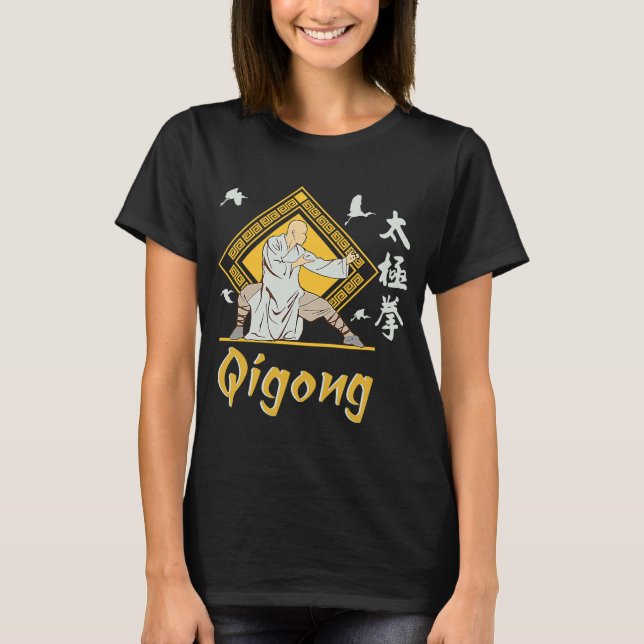 T-shirt Vêtements Qi Gong pour les exercices Tai Chi avec  (Devant)