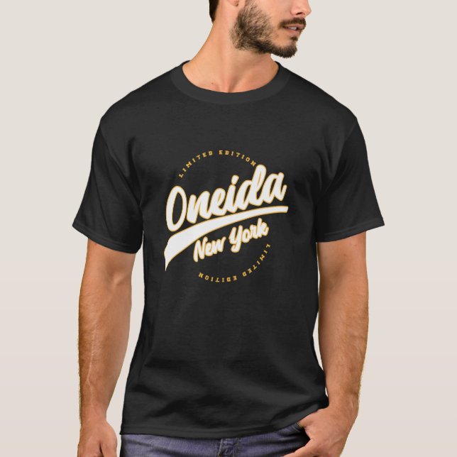 T-shirt Vêtements rétro athlétiques Oneida NY (Devant)