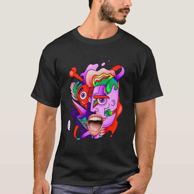T-shirt Vêtements Weirdcore esthétique Kidcore Scène Goth  (Devant)