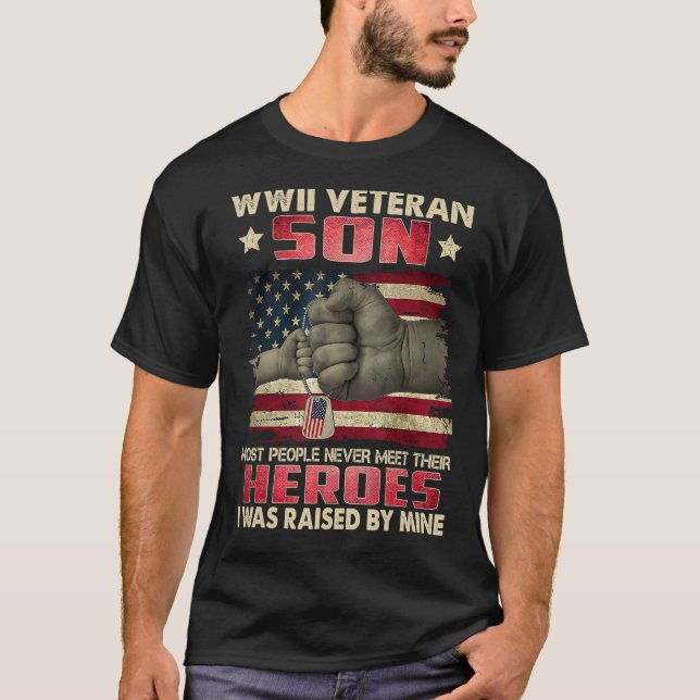 T-shirt Vétéran 2ème guerre mondiale Fils J'Ai Été Élevé P (Devant)