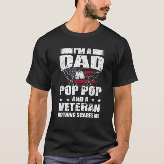 T-shirt Vétéran 365 Je suis papa Pop Pop Vétéran Fête des 