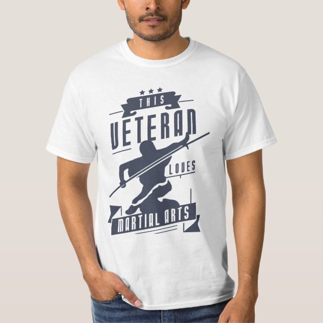 T-shirt Vétéran aime MIXED MARTIAL ART (Devant)