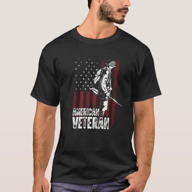 T-shirt Vétéran américain (Devant)