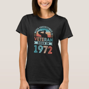 T-shirt Veteran born in 1972 50th Birthday Soldier