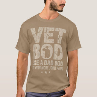 T-shirt Vétéran comme un papa drôle de vétéran militaire p