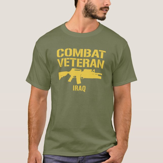T-shirt Vétéran de combat de l'IRAK (Devant)