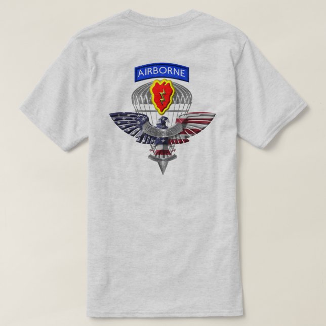 T-shirt Vétéran de la 25e division d'infanterie (en vol) (Design dos)