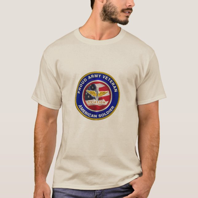 T-shirt Vétéran de l'aviation de l'armée fier  (Devant)