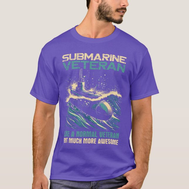 T-shirt Vétéran de sous-marin comme vétéran normal mais be (Devant)