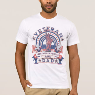 T-shirt Vétéran défenseur de la liberté et père - American