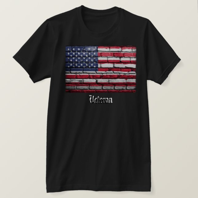 T-shirt Vétéran du drapeau des É.-U. (Design devant)