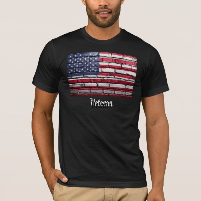 T-shirt Vétéran du drapeau des États-Unis (Devant)