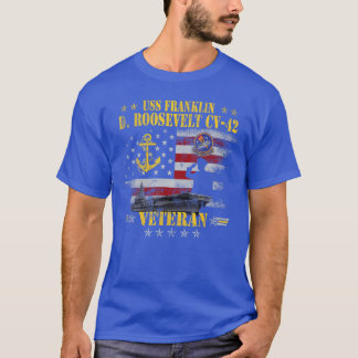 T-shirt Vétéran du porte-avions USS Franklin D Roosevelt C