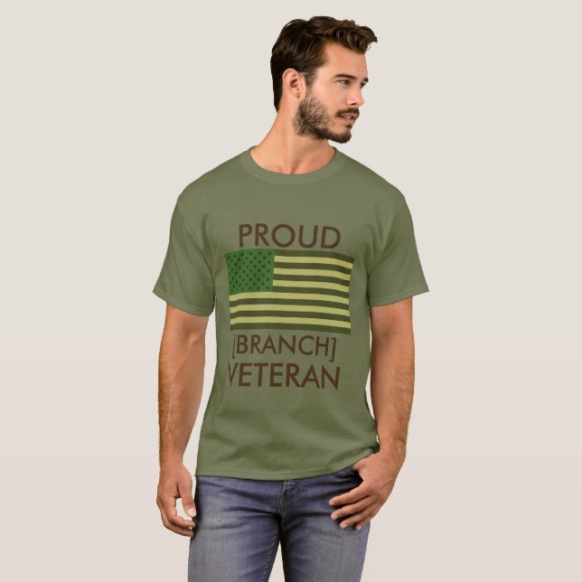 T-shirt Vétéran fier [branche] (Devant entier)