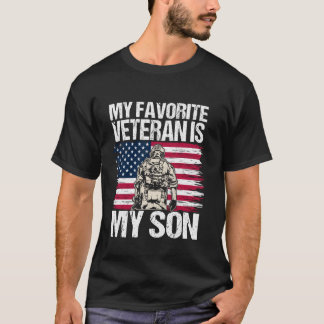 T-shirt Vétéran Fils Mon Vétérinaire Préféré Est Mon Fils