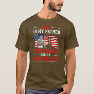 T-shirt Vétéran frère drapeau américain fier soldat