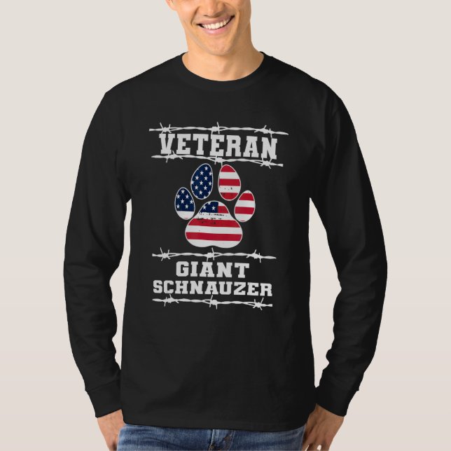 T-shirt Veteran Giant Schnauzer Retired Dog  Retirement Pe (Devant)