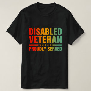 T-shirt Vétéran Handicapé Fièrement Servi
