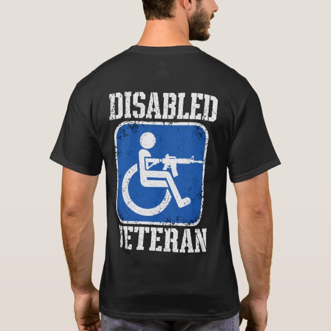 T-shirt Vétéran Handicapé Foncé (Dos)