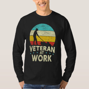 T-shirt Vétéran Homme Au Travail Tondeuse Pelouse Tonte