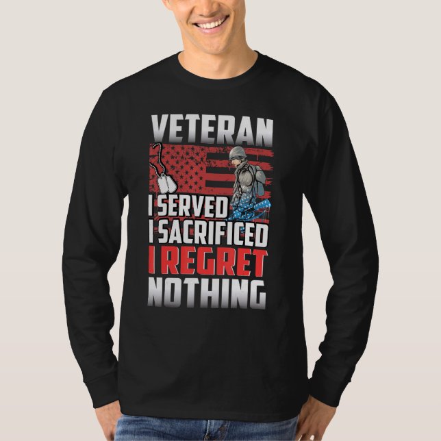 T-shirt Vétéran Je Regret Rien (Devant)