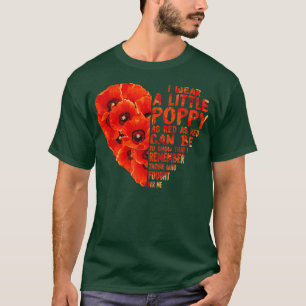 T-shirt Vétéran Jour de peur que nous oublions Red Poppy F