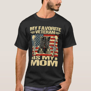T-shirt Vétéran Jour Mon Vétérinaire Préféré Est Ma Maman 