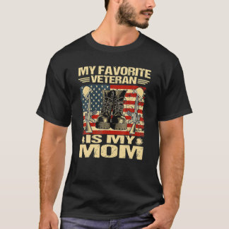 T-shirt Vétéran Jour Mon Vétérinaire Préféré Est Ma Maman
