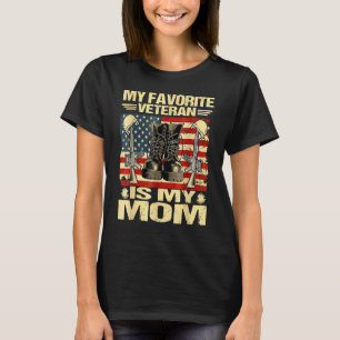 T-shirt Vétéran Jour Mon Vétérinaire Préféré Est Ma Maman