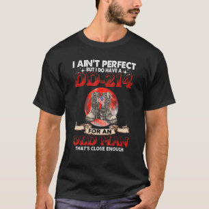T-shirt Vétéran masculin vieil homme qui a un ancien élève