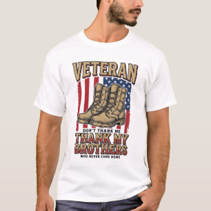 T-shirt Vétéran Merci à Mes Frères Chemise Militaire Vinta