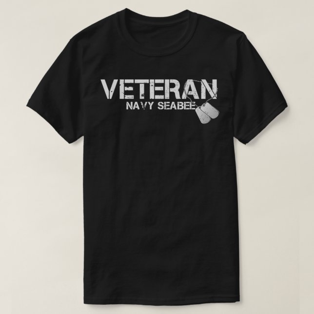 T-shirt Vétéran Navy Seabee Shirt, U.S. Vétérinaire cadeau (Design devant)