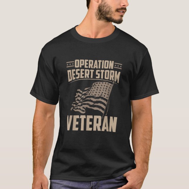 T-shirt Vétéran Opération Chemise Tempête du désert Tee -  (Devant)