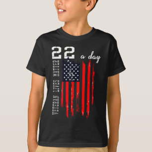 T-shirt Vétéran Patriotique Vit P.t.s.d 22 Journée Suicide