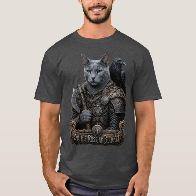 T-shirt Vétéran Russian Blue Odin’s Cat (Devant)