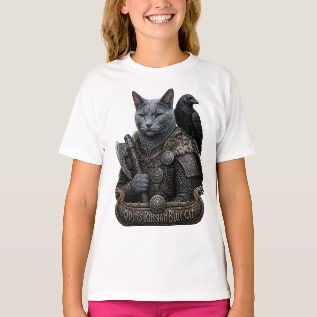 T-shirt Vétéran Russian Blue Odin’s Cat (Devant)