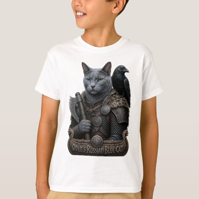 T-shirt Vétéran Russian Blue Odin’s Cat (Devant)