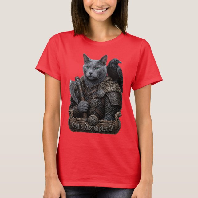 T-shirt Vétéran Russian Blue Odin’s Cat (Devant)