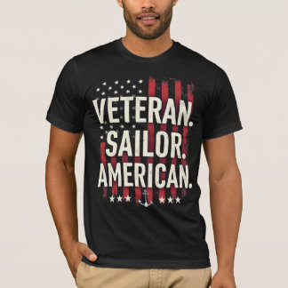 T-shirt Veteran. Sailor. American.
