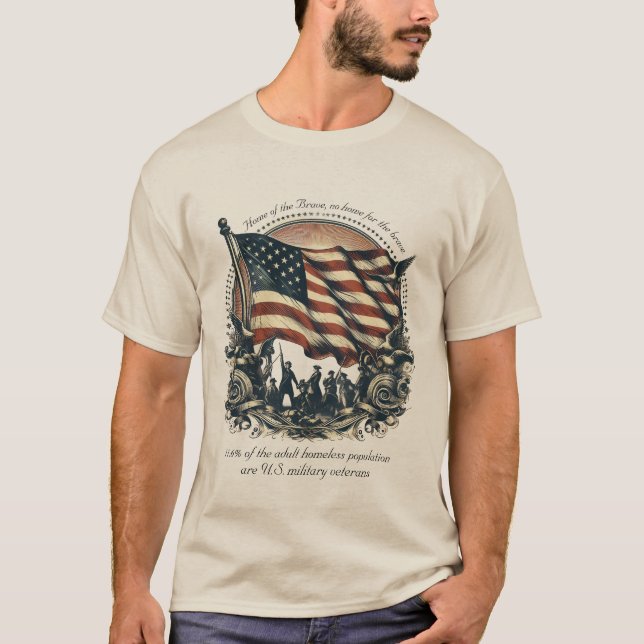 T-Shirt vétéran sans abri (Devant)