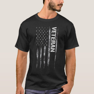 T-shirt Vétéran Vétéran Citations Drapeau Américain