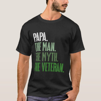 T-shirt Vétéran'S Day Papa The Man The Myth The Veteran Mi