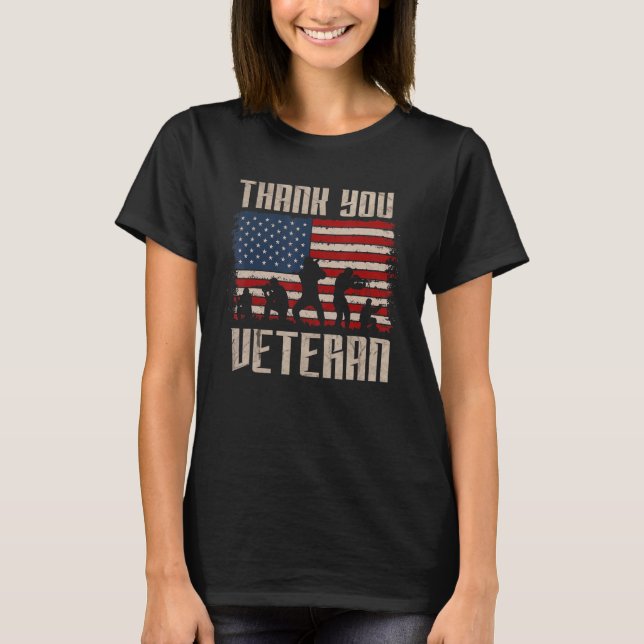 T-shirt Veterans Day   Thank You Veterans  Proud (Devant)